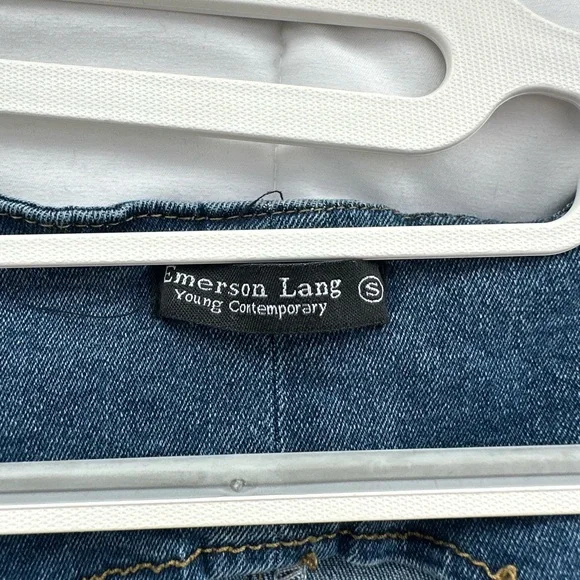 Emerson Lang Denim Vest Top - Blue - Picture 2 of 6